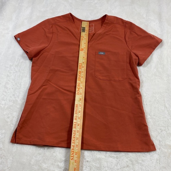 FIGS Catarina Scrub Top Technical Collection Womens XS Short Sleeve Orange - Picture 3 of 8